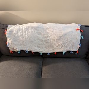 Old Navy Lightweight Voile Scarf With Tassels, White